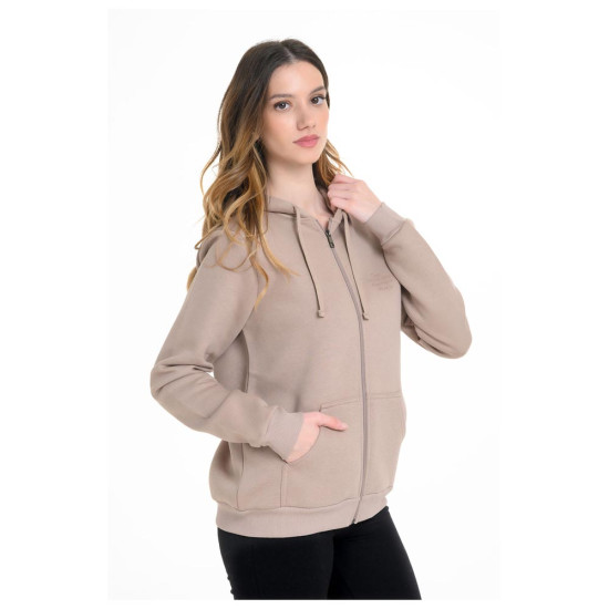 Target Γυναικεία ζακέτα Hood Print Fleece Hoodie ''Vibes''